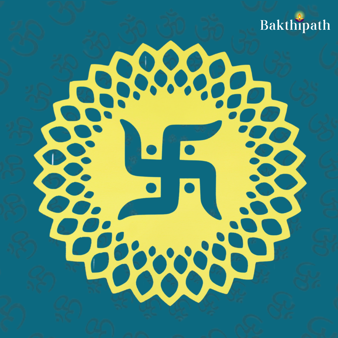  Golden Acrylic Swastika Sticker – for Cars, Interiors & Pooja Room Decor - 8"
